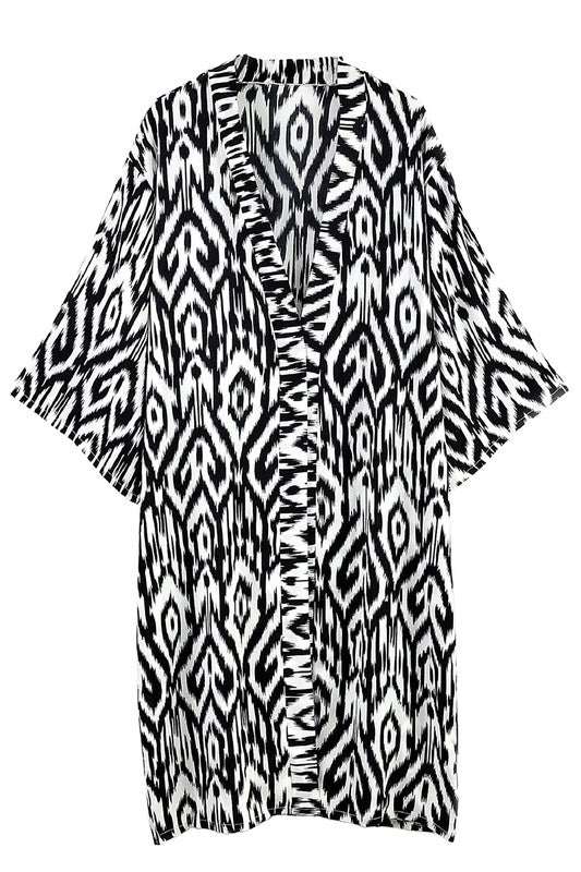 Kimono Cover Up Estampado Tribal - Lukaut