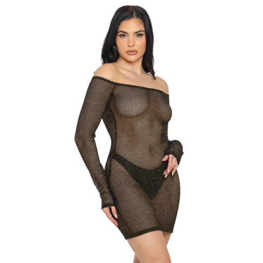 Mini Vestido Off Shoulder