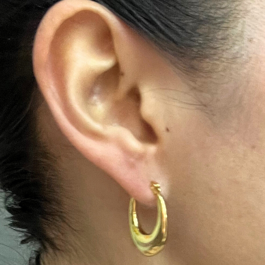 Arracadas Pequeñas Dorado Acero