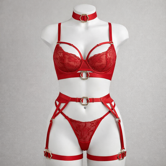 Coordinado Lencero Liguero Encaje - Lukaut