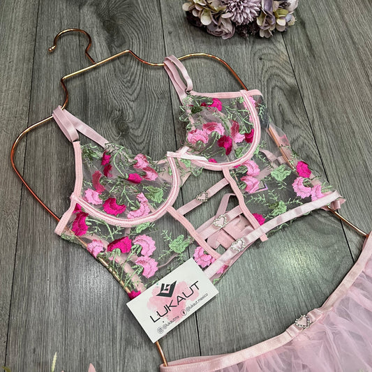 Coordinado Bustier Con Liguero