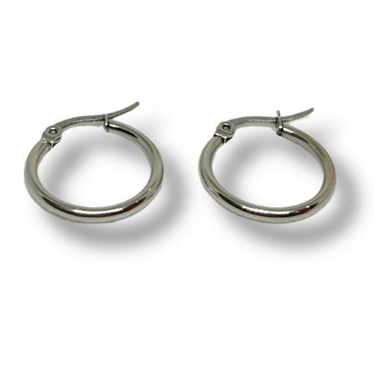 Arracadas Mini Plateadas Acero