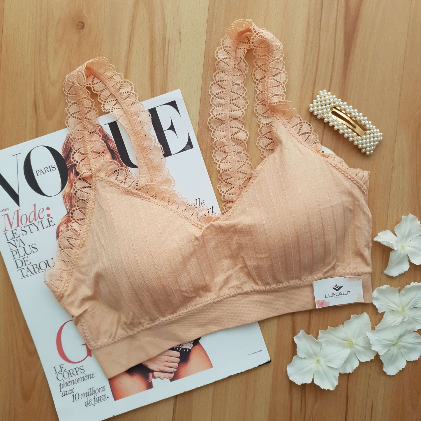 Bralette Lycra Con Encaje - Lukaut