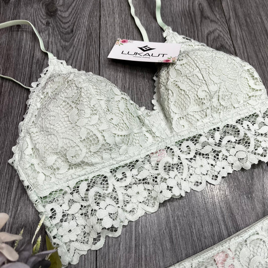 Coordinado Bralette Y Panti Algodón