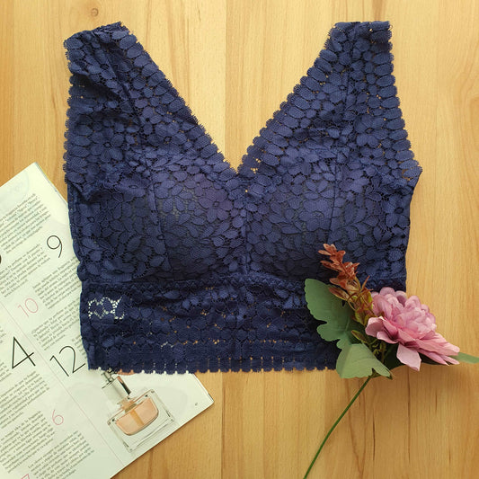 Bralette Encaje Tirante Ancho Escote V
