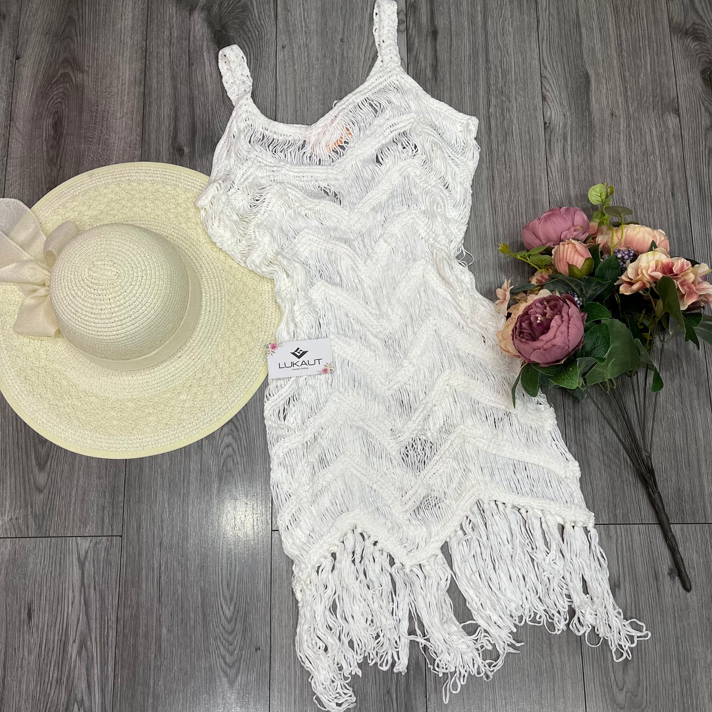 Vestido de Playa Deshilado Cover Up - Lukaut