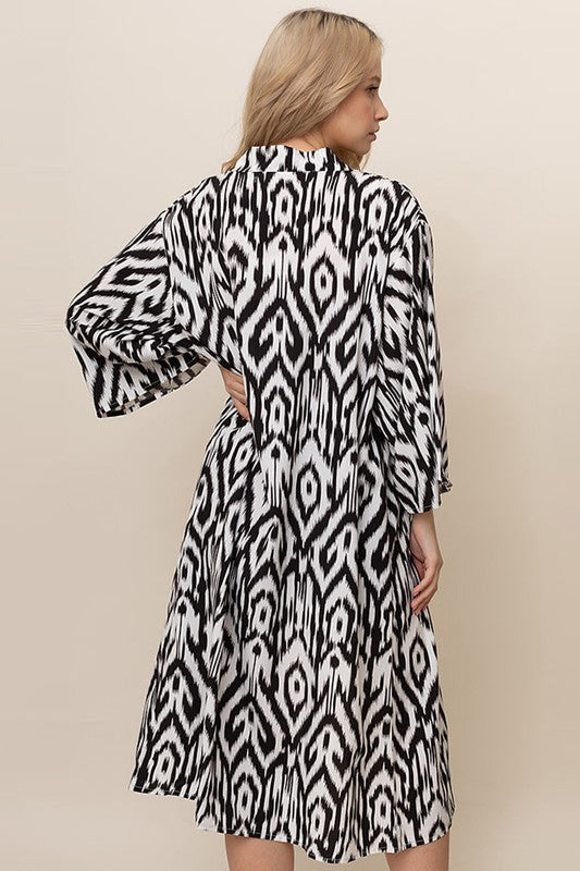 Kimono Cover Up Estampado Tribal - Lukaut