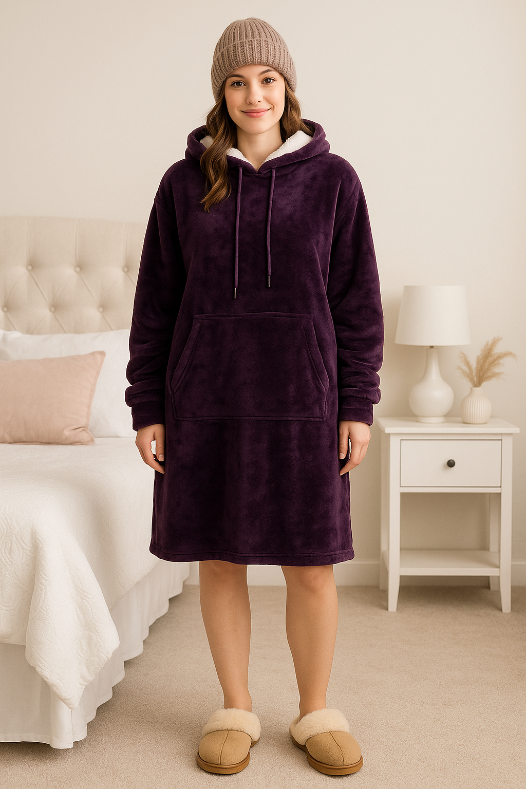 Maxi Sudadera Borrega Por Dentro