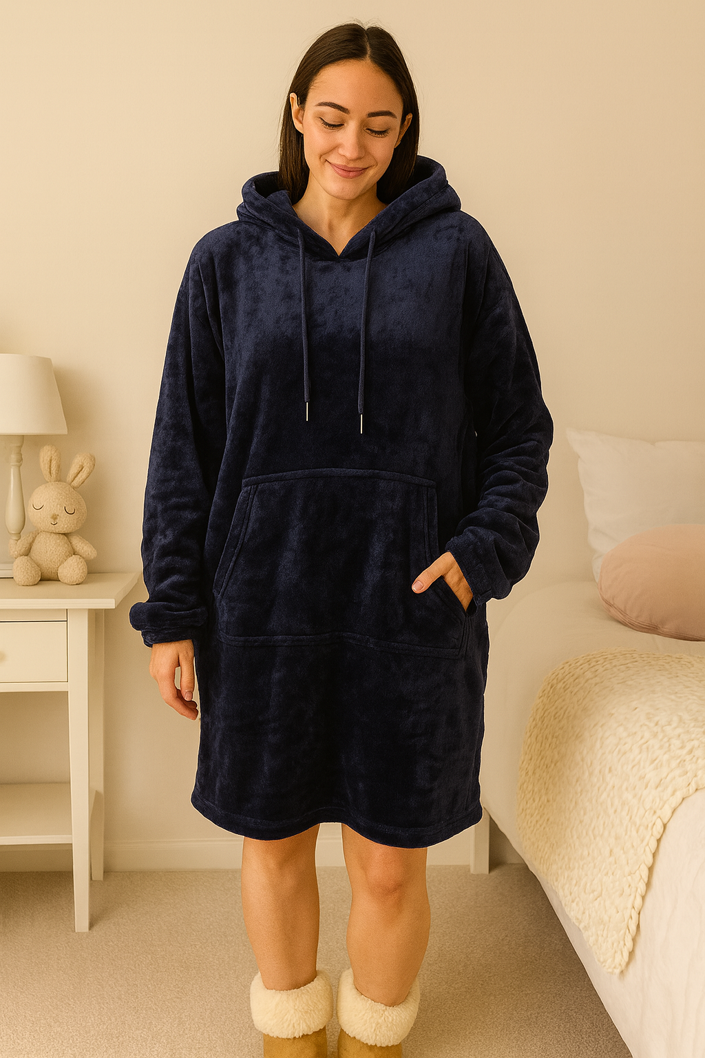 Maxi Sudadera Borrega Por Dentro