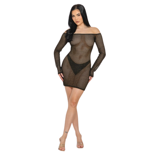 Mini Vestido Off Shoulder