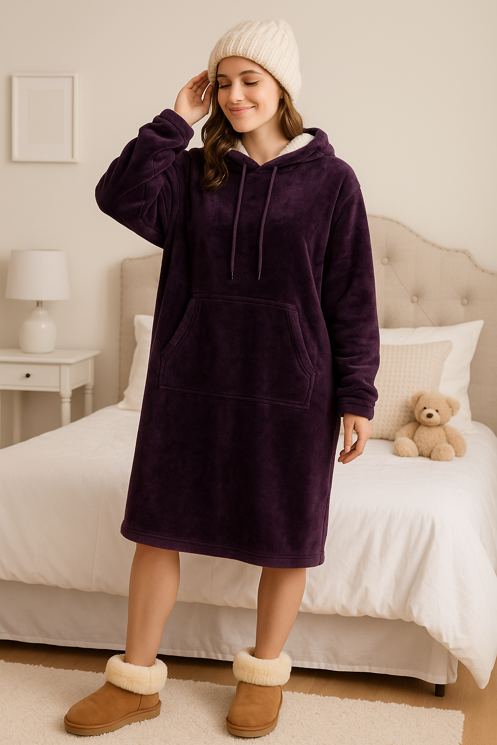 Maxi Sudadera Borrega Por Dentro