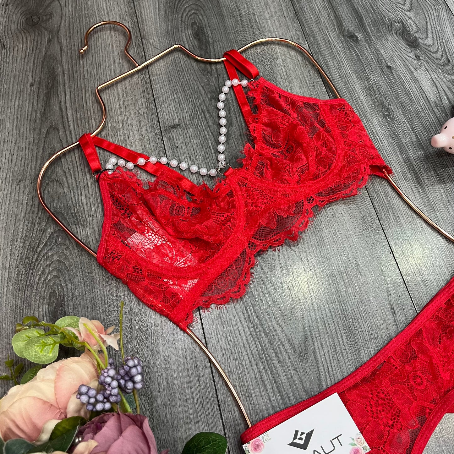 Coordinado Lencero Encaje Liguero