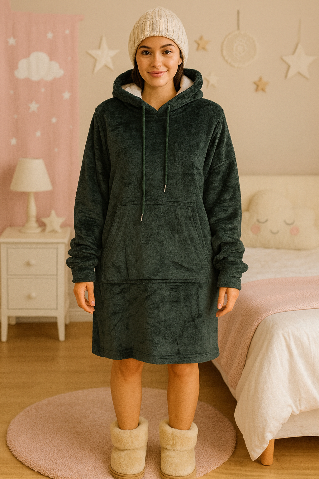 Maxi Sudadera Borrega Por Dentro