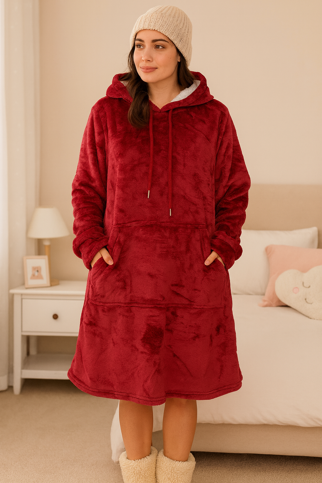 Maxi Sudadera Borrega Por Dentro