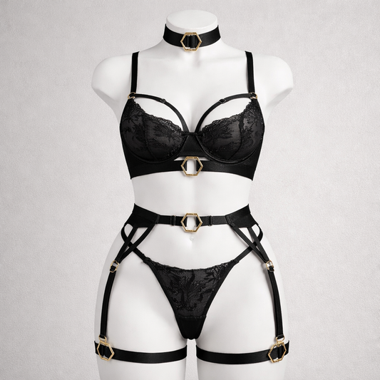 Coordinado Lencero Liguero Encaje - Lukaut