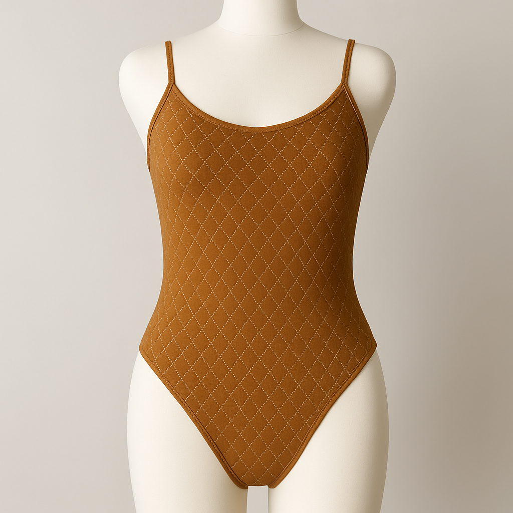 Bodysuit Camel Velvet