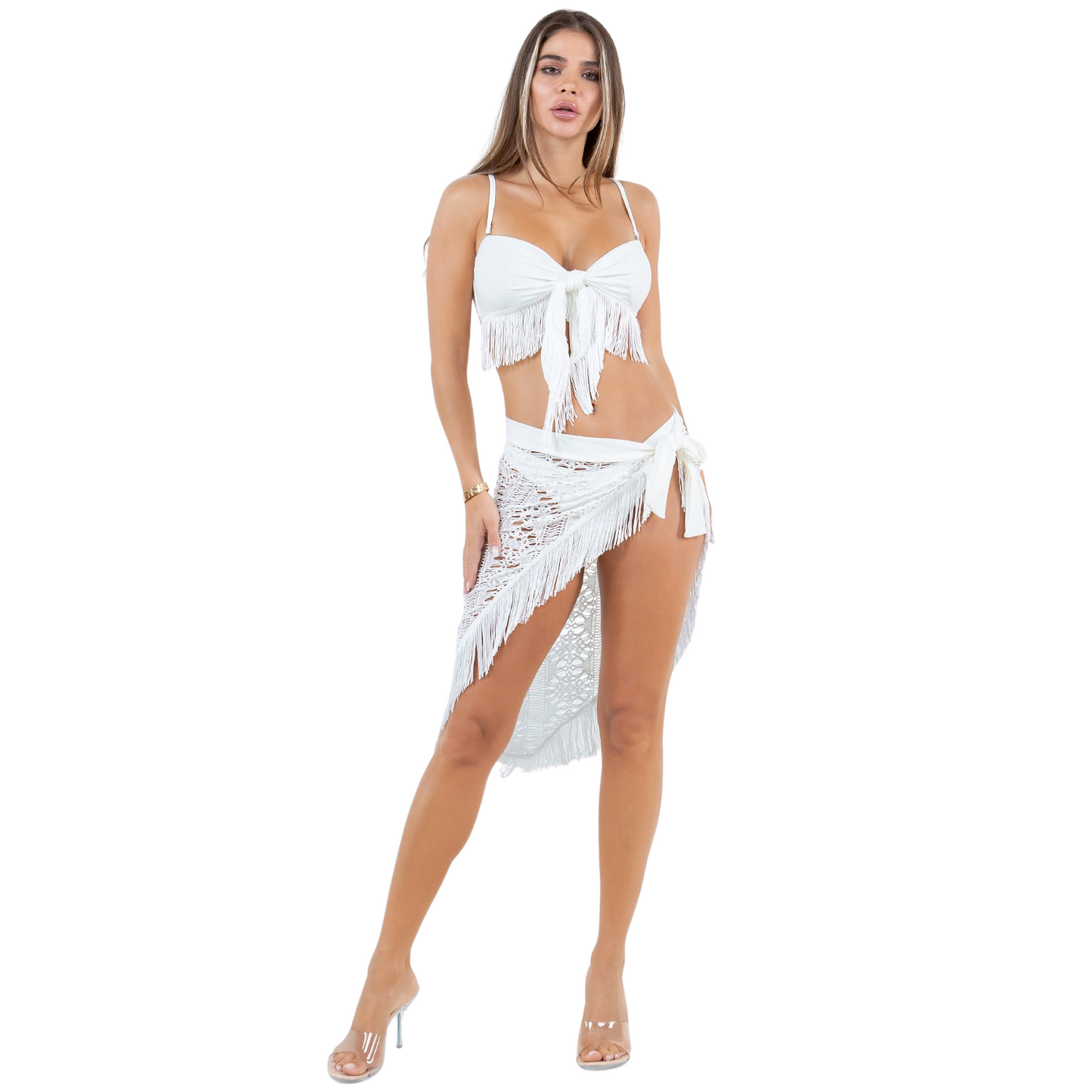 Bikini 3 Piezas, Bikini, Top y Cover Up Boho