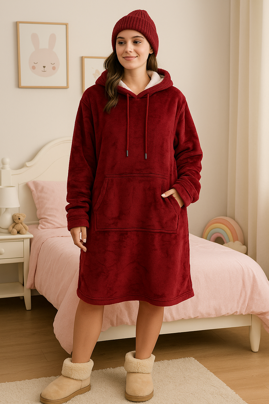 Maxi Sudadera Borrega Por Dentro