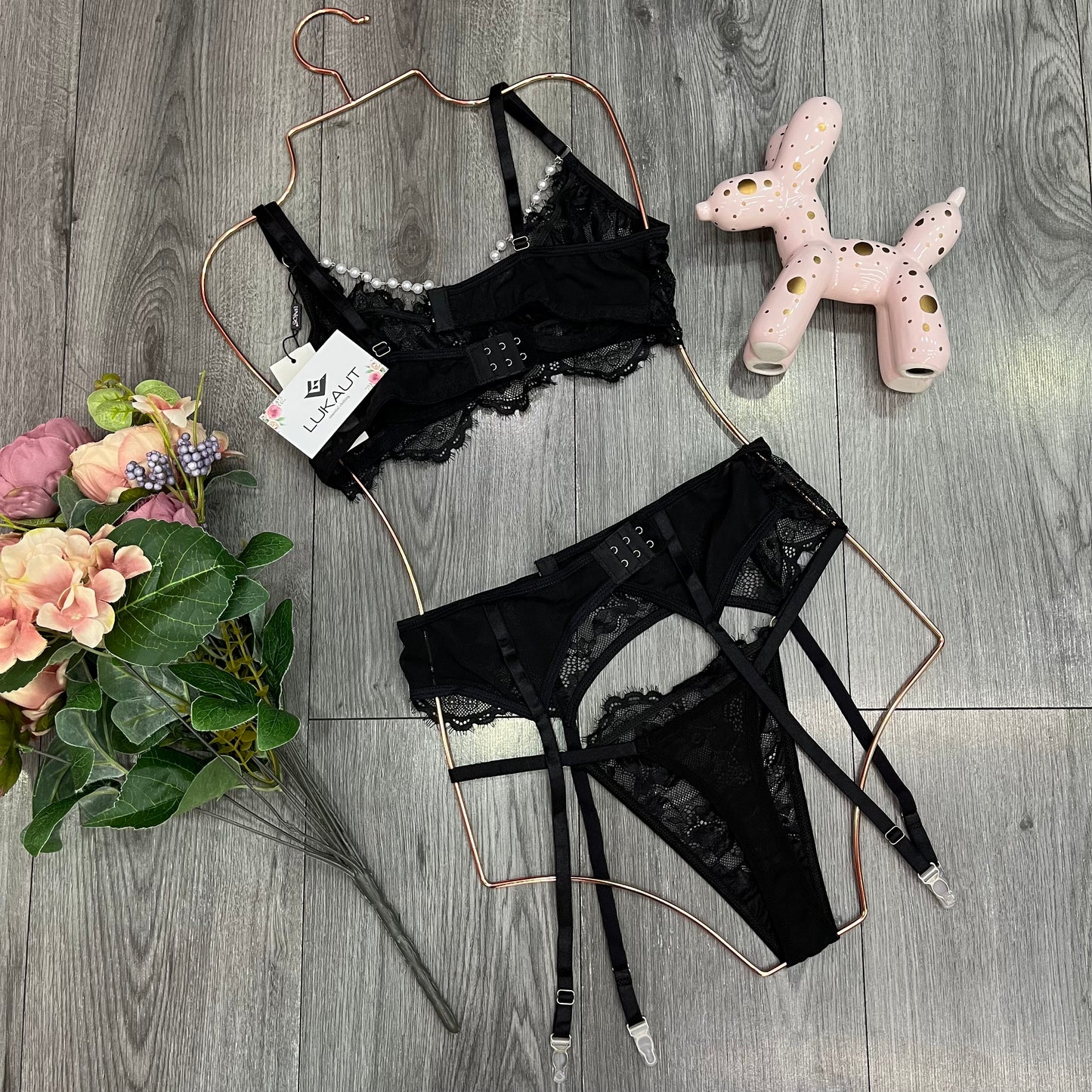 Coordinado Lencero Encaje Liguero