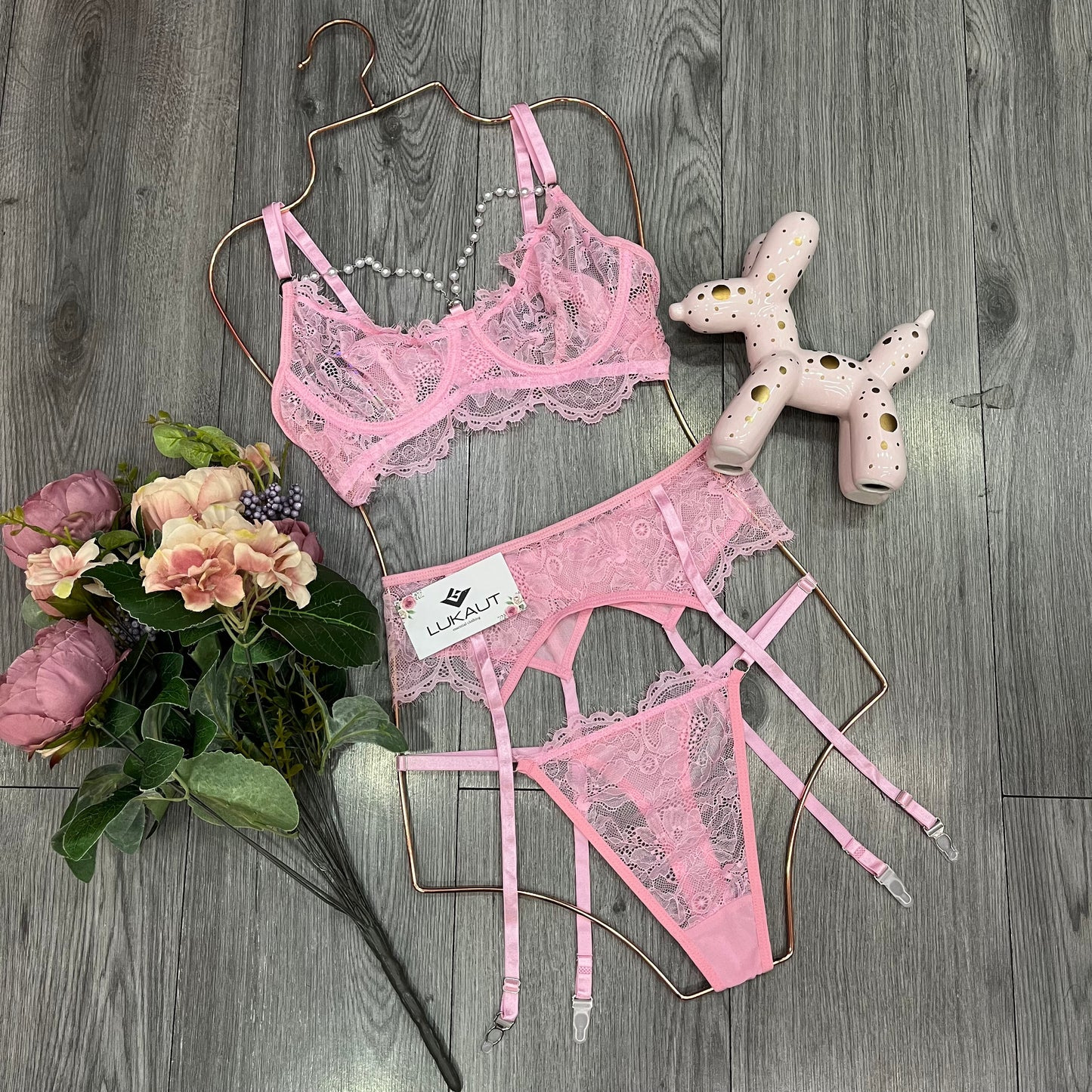 Coordinado Lencero Encaje Liguero