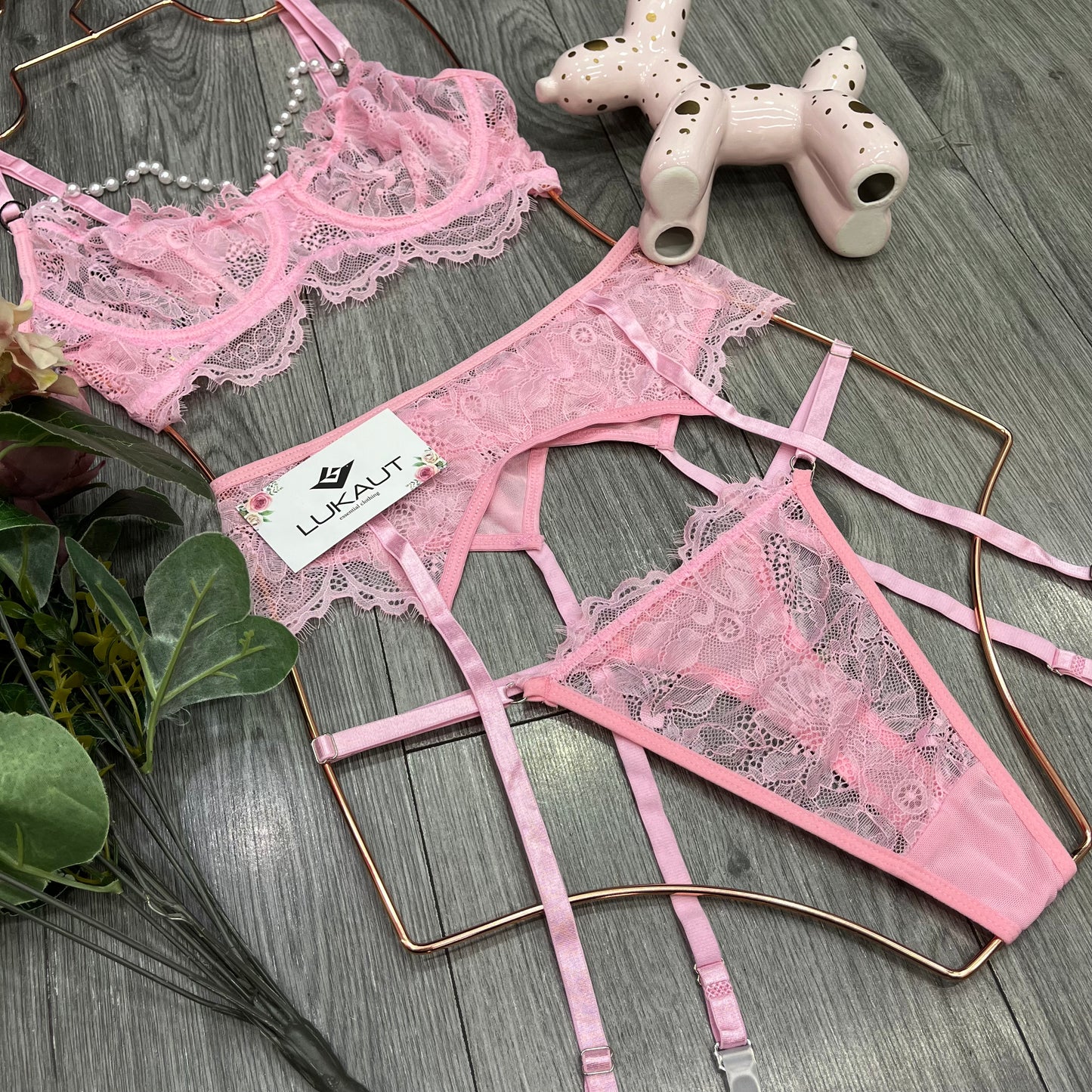 Coordinado Lencero Encaje Liguero