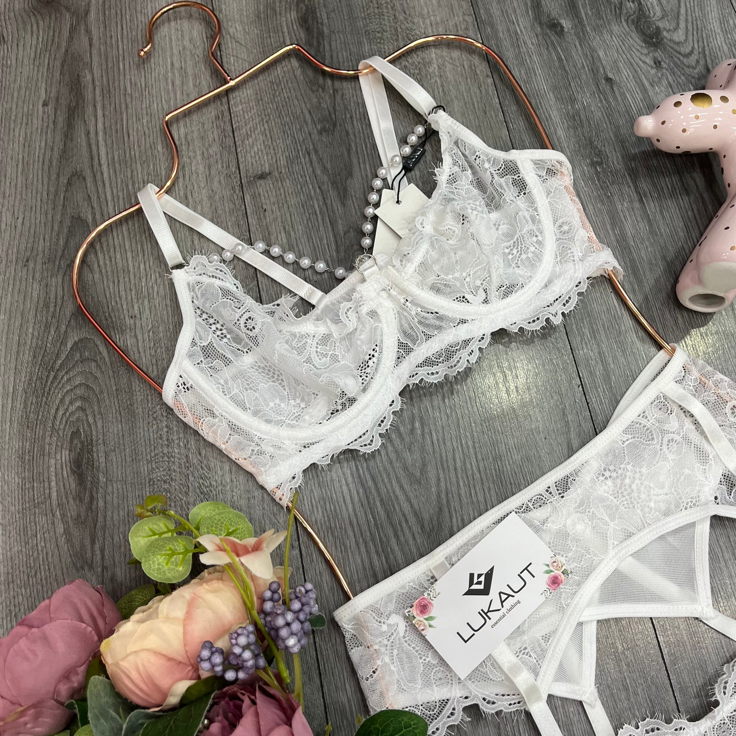 Coordinado Lencero Encaje Liguero