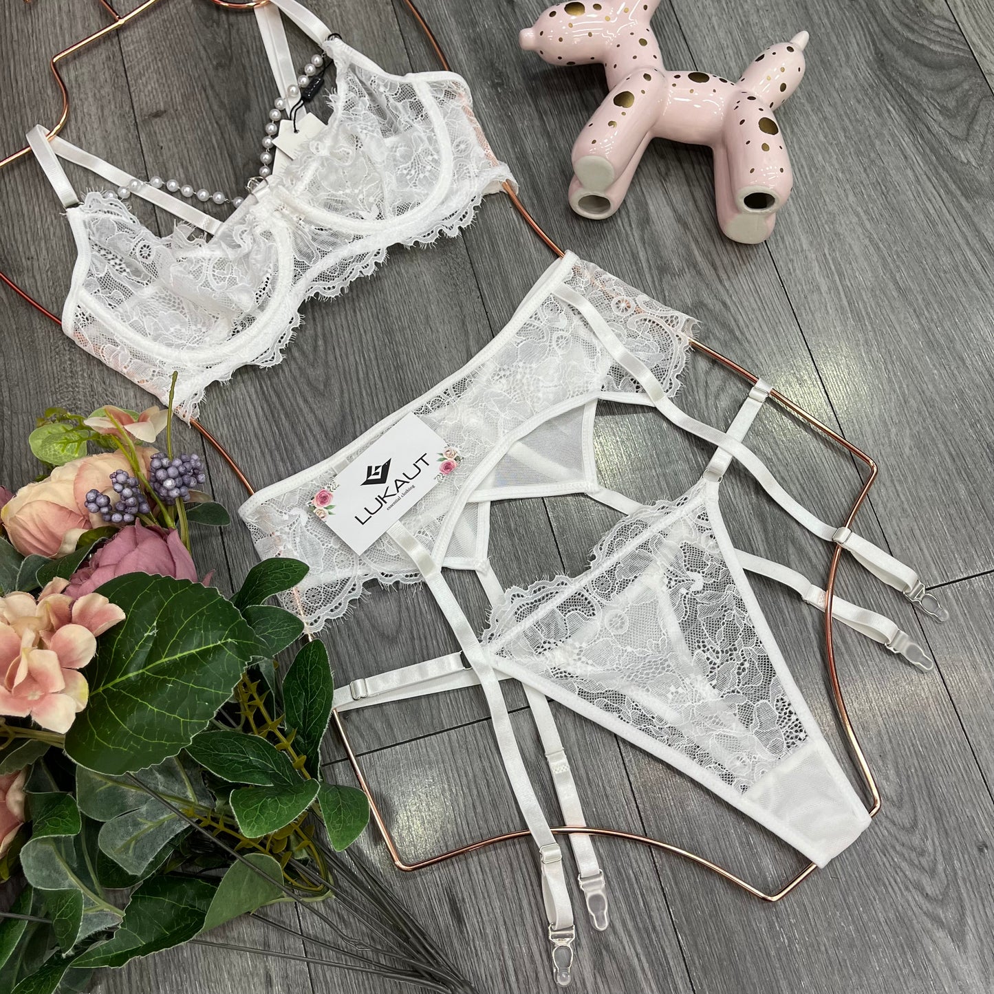 Coordinado Lencero Encaje Liguero