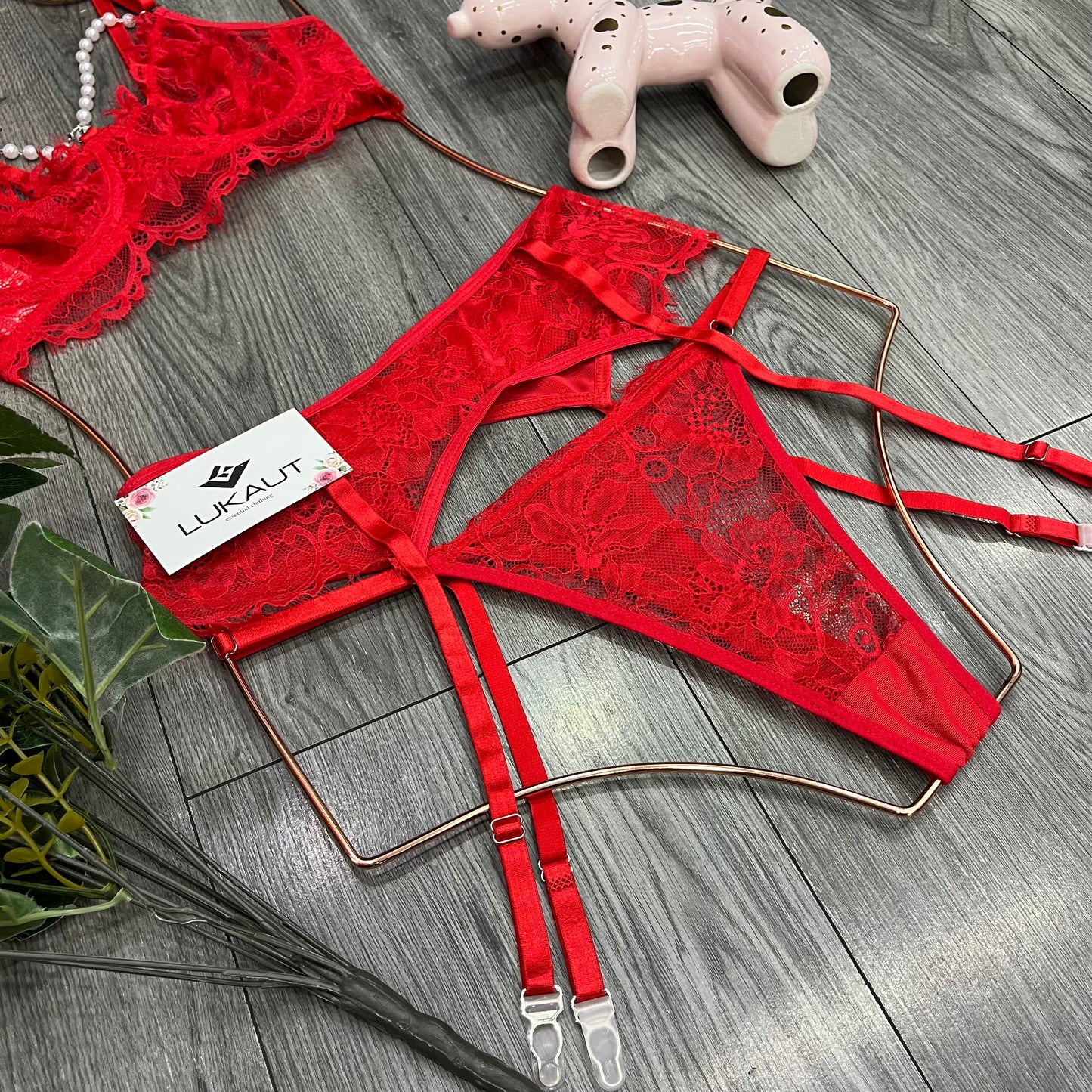 Coordinado Lencero Encaje Liguero