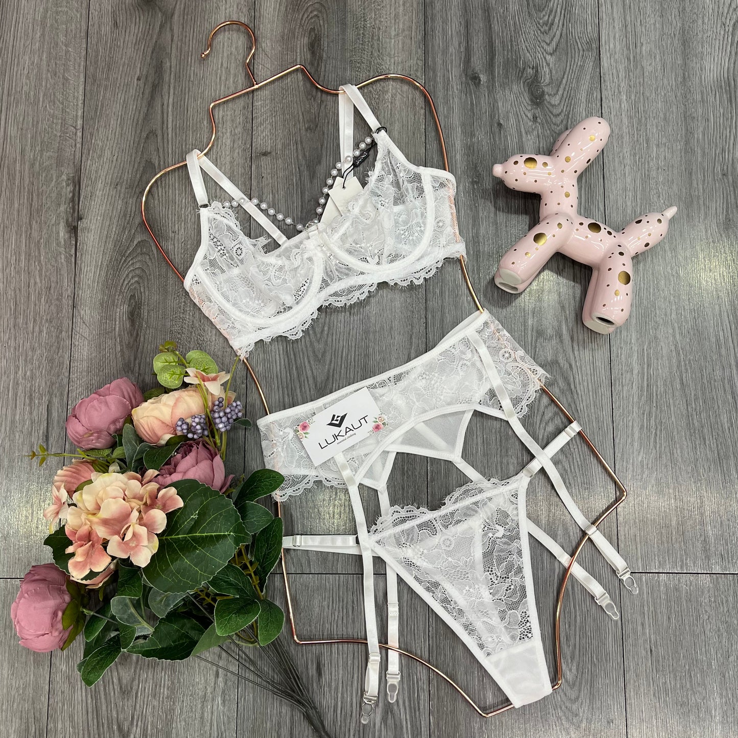 Coordinado Lencero Encaje Liguero