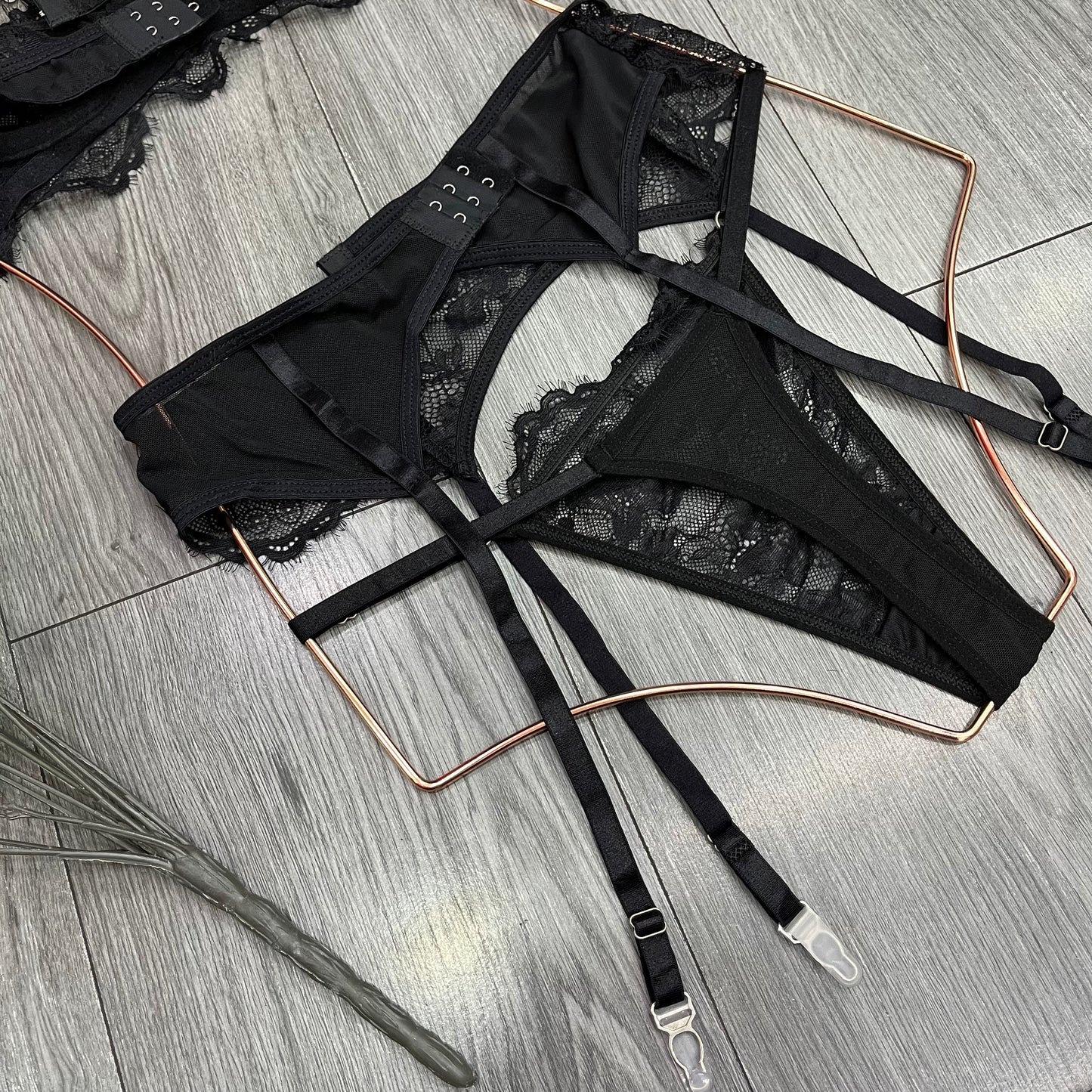Coordinado Lencero Encaje Liguero