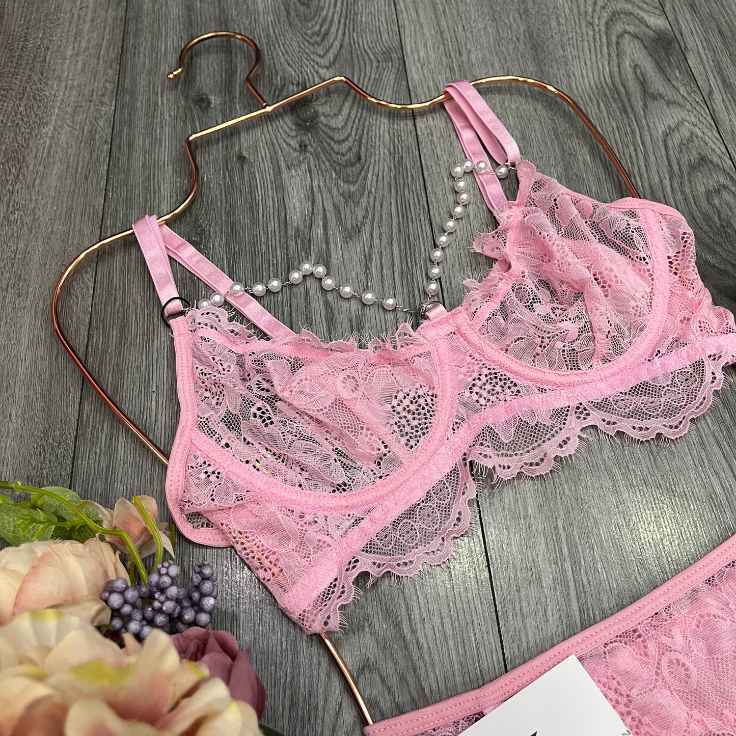 Coordinado Lencero Encaje Liguero