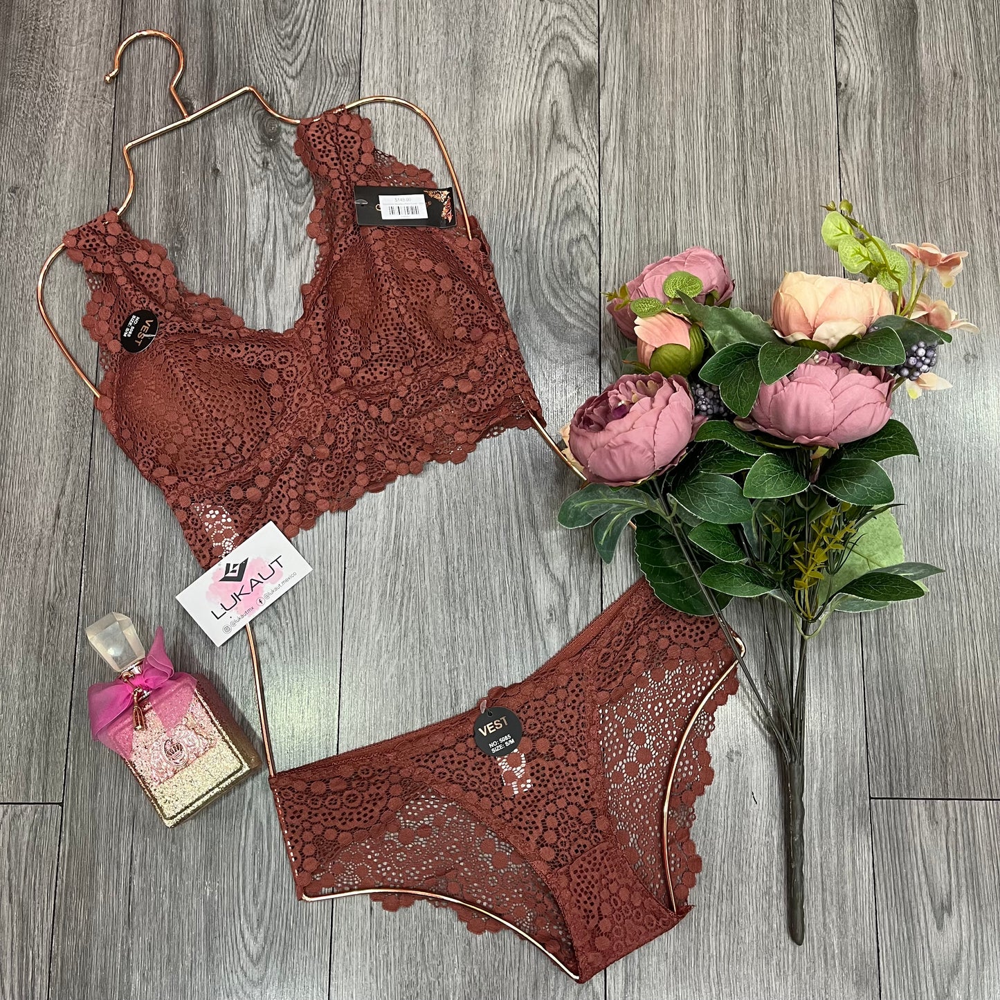 Coordinado Bralette y Panti Encaje