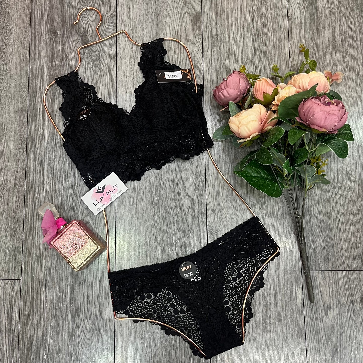 Coordinado Bralette y Panti Encaje