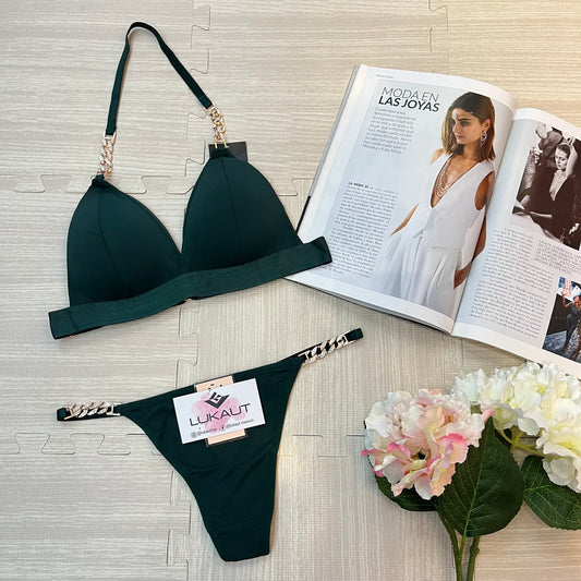 Coordinado Bralette y Tanga Cadenita