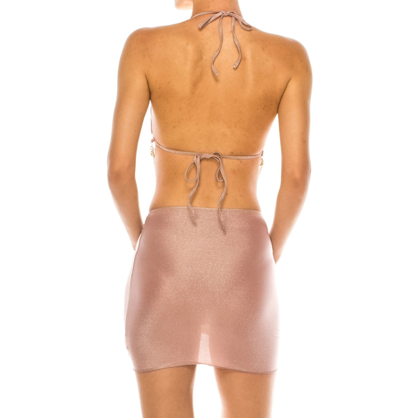 Traje de Baño 3 Piezas, Top, Bikini y Falda