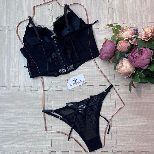 Coordinado Lencero Bustier y Tanga