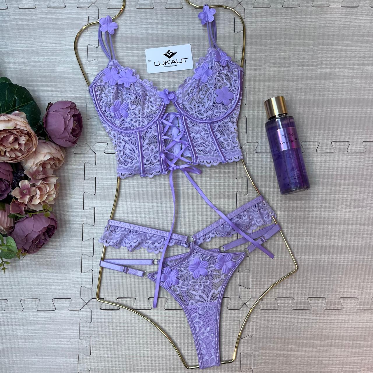 Coordinado Lencero Bustier Encaje
