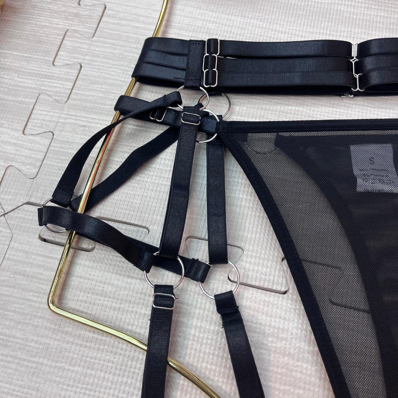 Coordinado Lencero Mesh Con Liguero
