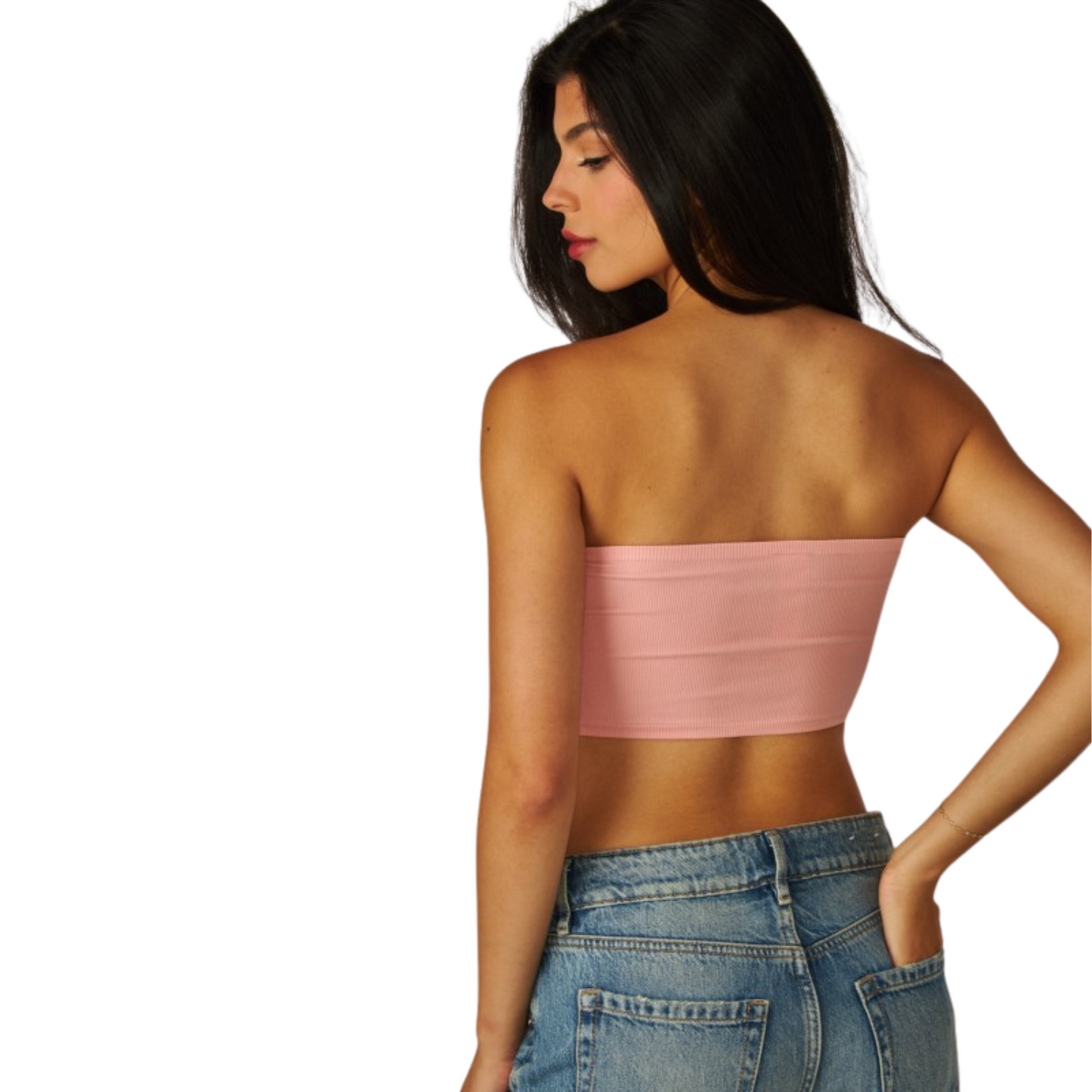 Top Tipo Tubo con Brillos para Mujer