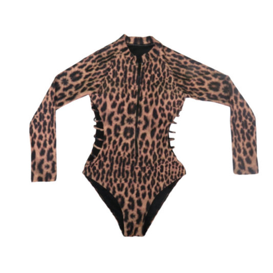 Traje de Baño Animal Print Manga Larga