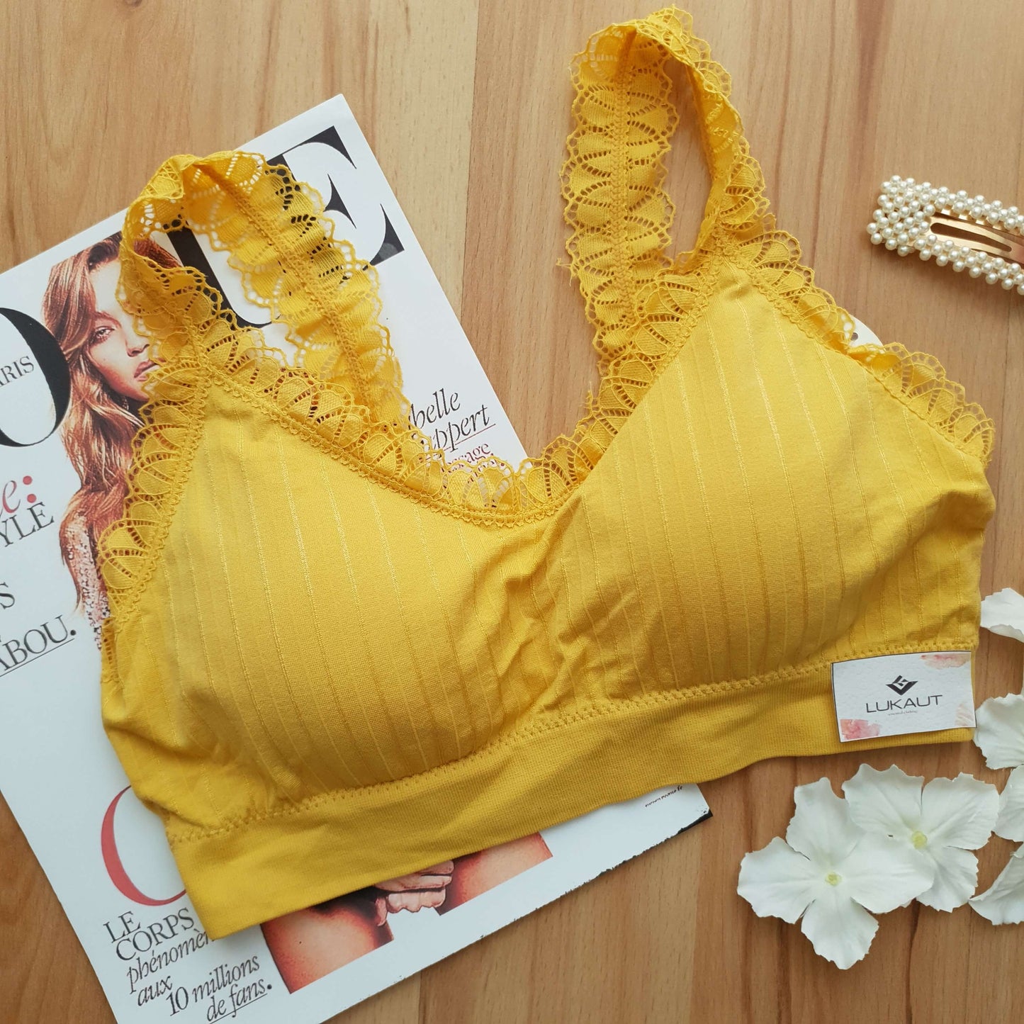 Bralette Lycra Con Encaje