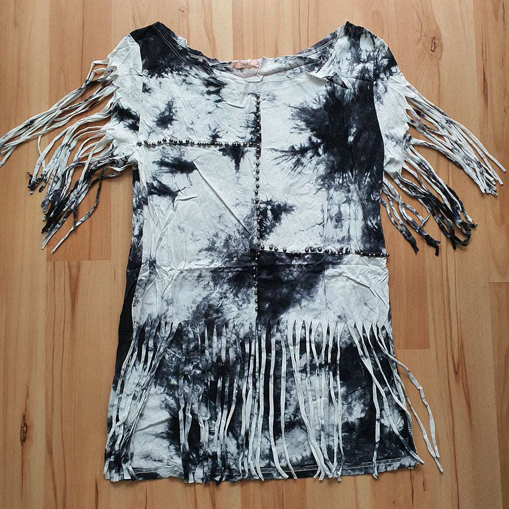 Blusa Tie Dye Con Barbas